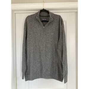 Barbour Essential Tisbury Quarter Zip Wool Silk Jumper Sweater Men’s XXL Preppy